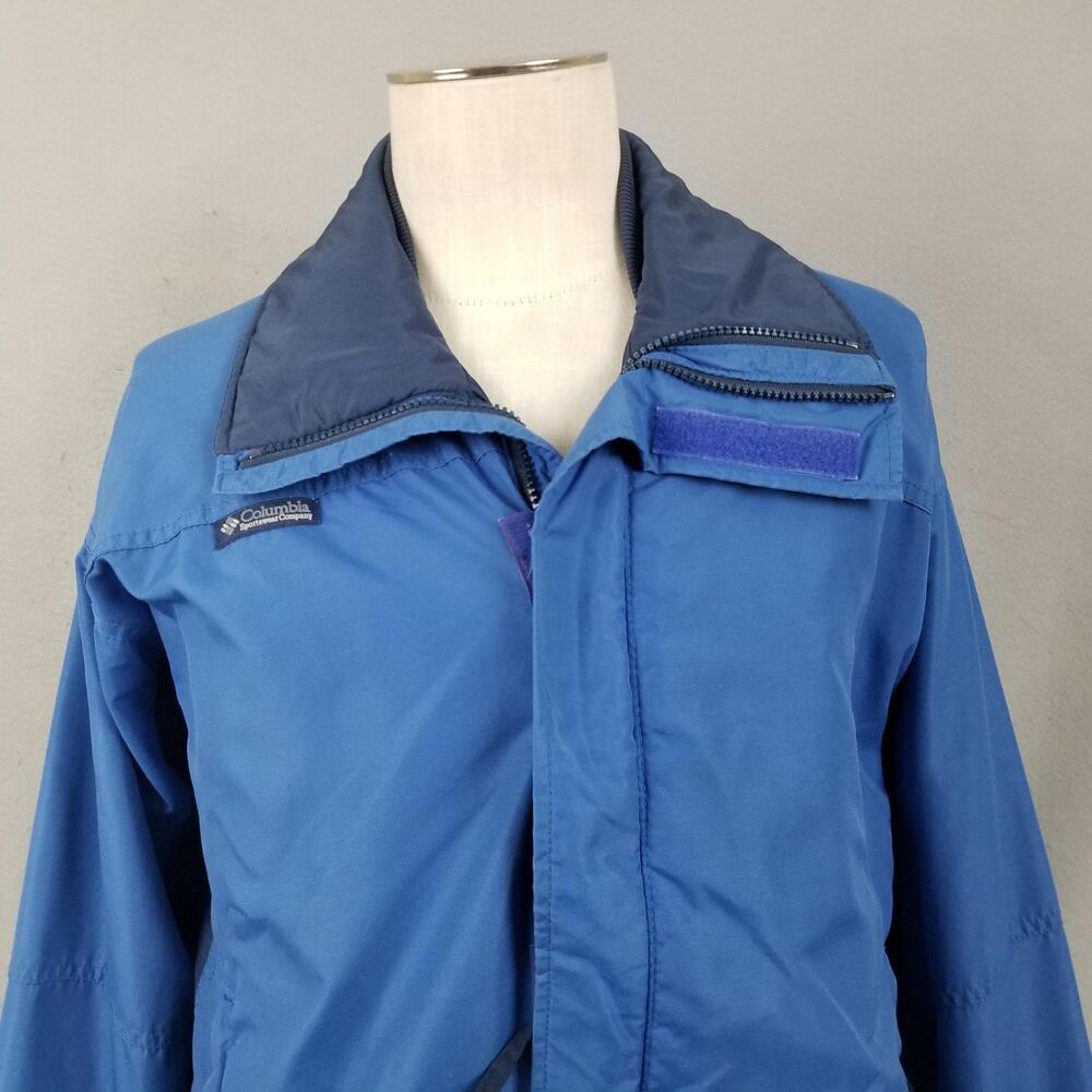 Vintage Columbia Bugaboo Jacket Mens Medium Blue Nylon Ski Interchange YKK 90s - Picture 2 of 14
